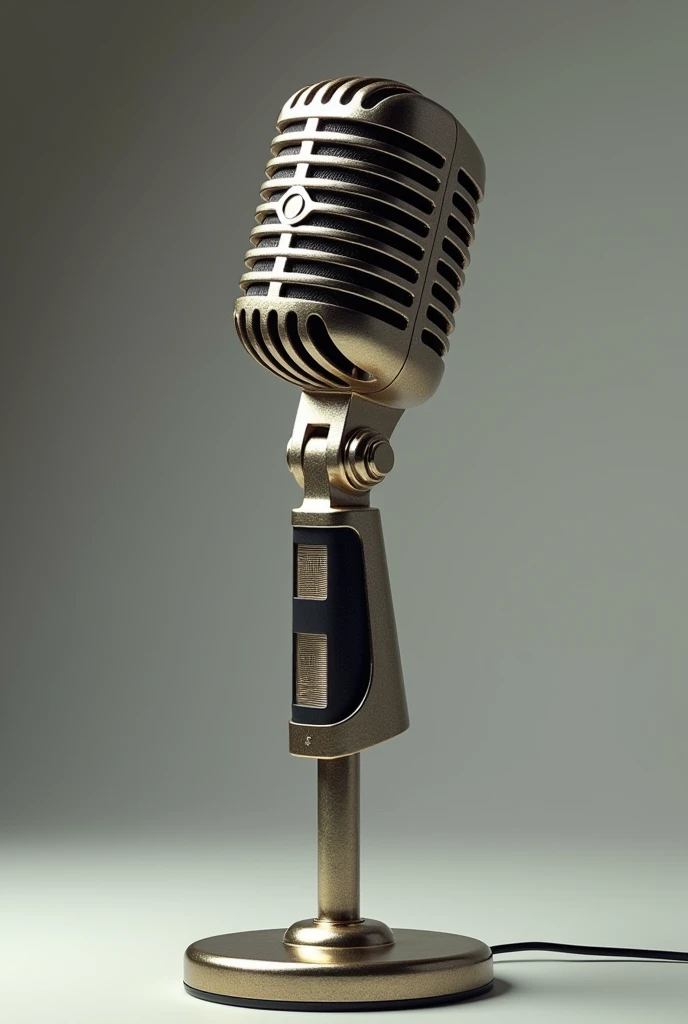 Create an iconic microphone like Silvio Santos', lapel with flaps