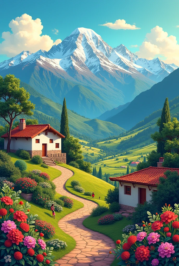 Background for logo representing Chilean folklore