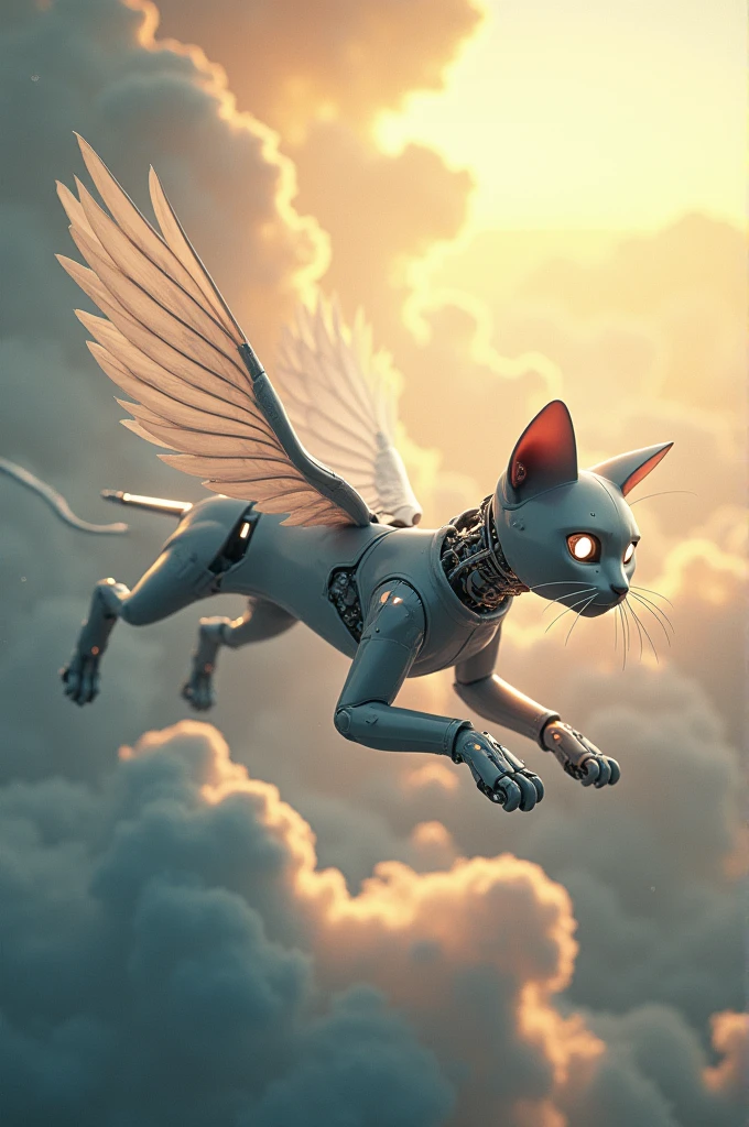 robotic flying cat at the heaven