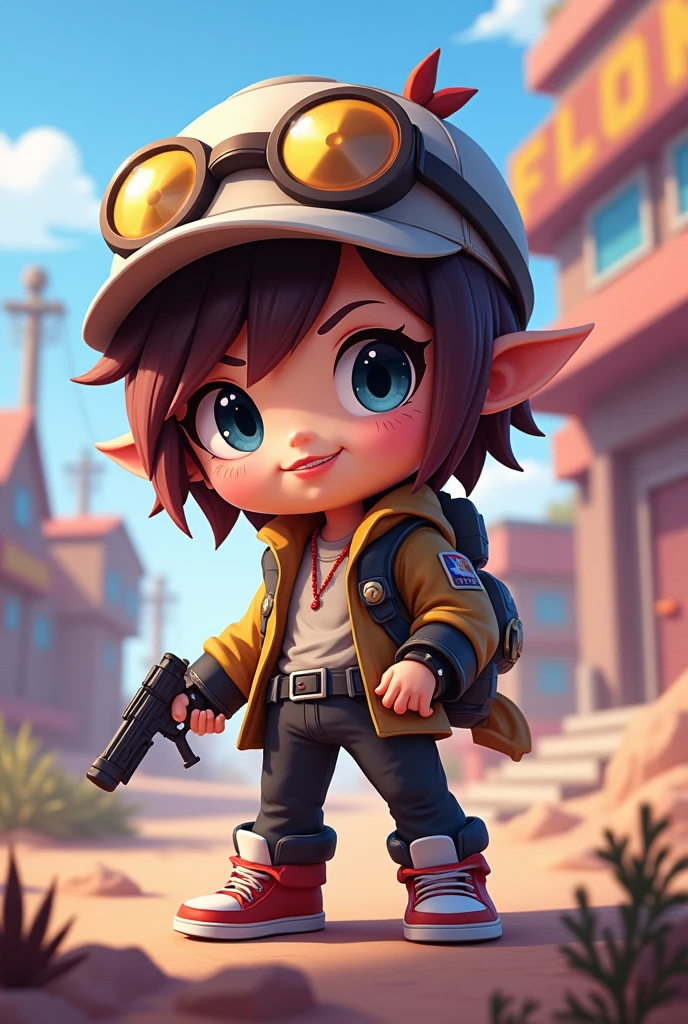 Uno de free fire en chibi