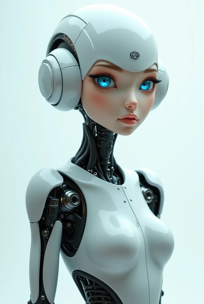 blue eyed half robot half human simple