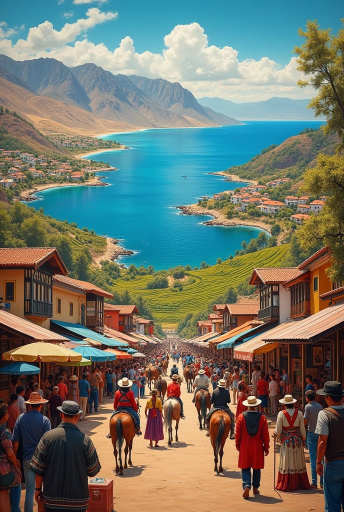 Create a mural image of central Chile