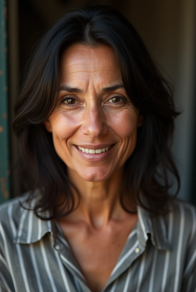Create a realistic photograph of an average 50-year-old Latin American lady