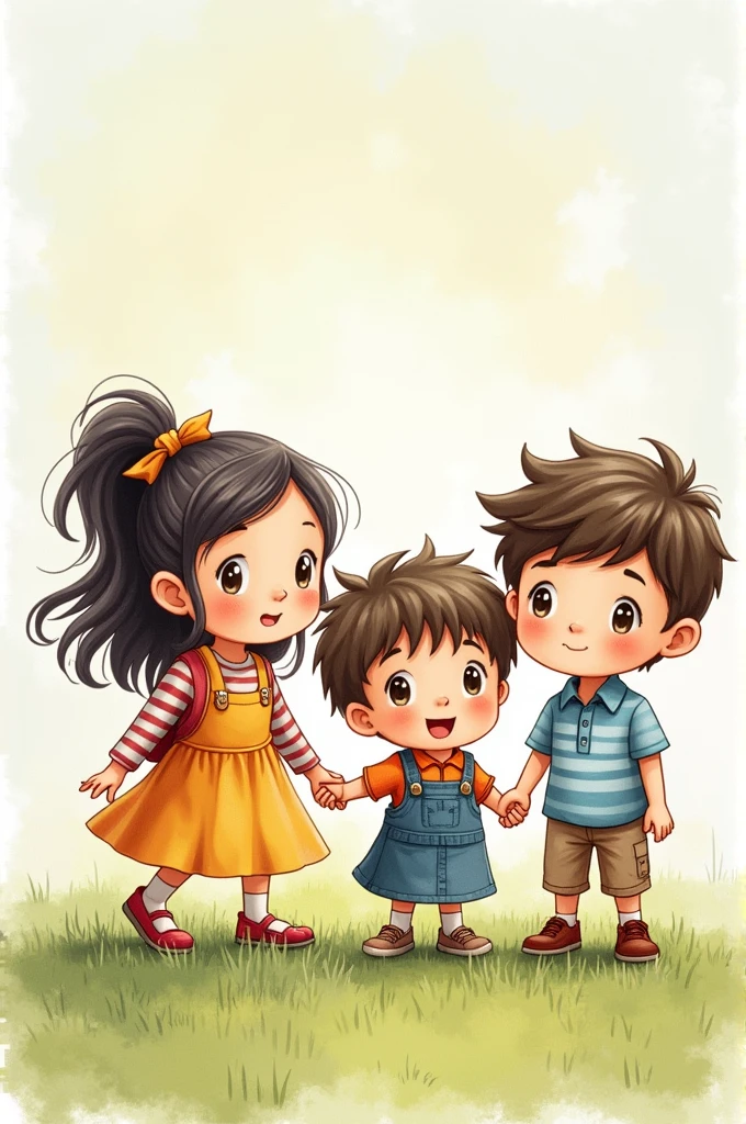 Drawing for primary school that represents that the family must educate so that the school can teach