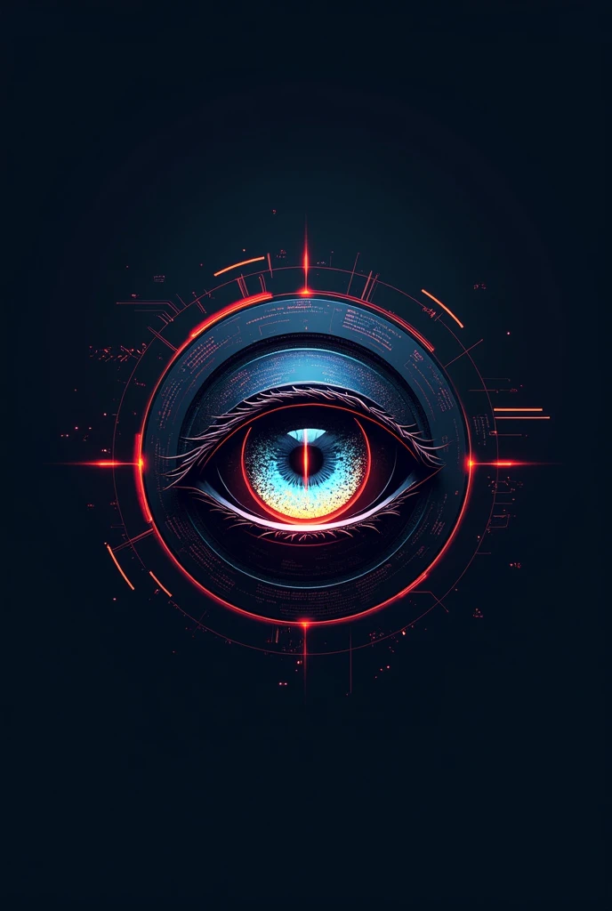Logo, graphic , one eye, clock, tiger eye, 2d eye, time travel, 2d graphics, futuristic, cyber, cyberpunk
