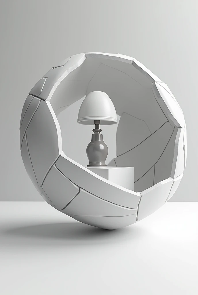 IMAGE OF A GLOBE IN LINES WITH A SALT SHAKER AND A LAMP INSIDE IN BLACK AND WHITE TONES