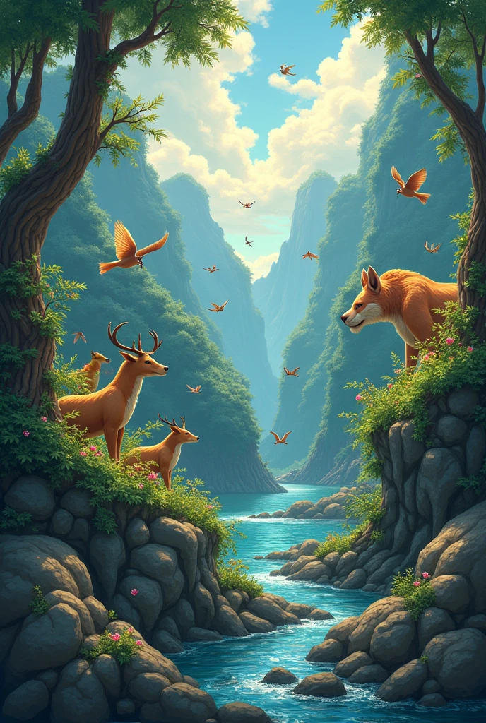 We love animals, big and small,
In the sky, or on the ground, we love them all!
From the jungle to the deep blue sea,
Animals are amazing, wild, and free
