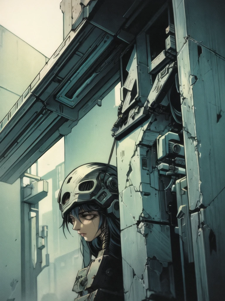deedlit, record of lodoss war, 1girl, solo, (((cyberpunk))), cyborg, robot, mechanical arms, upper body