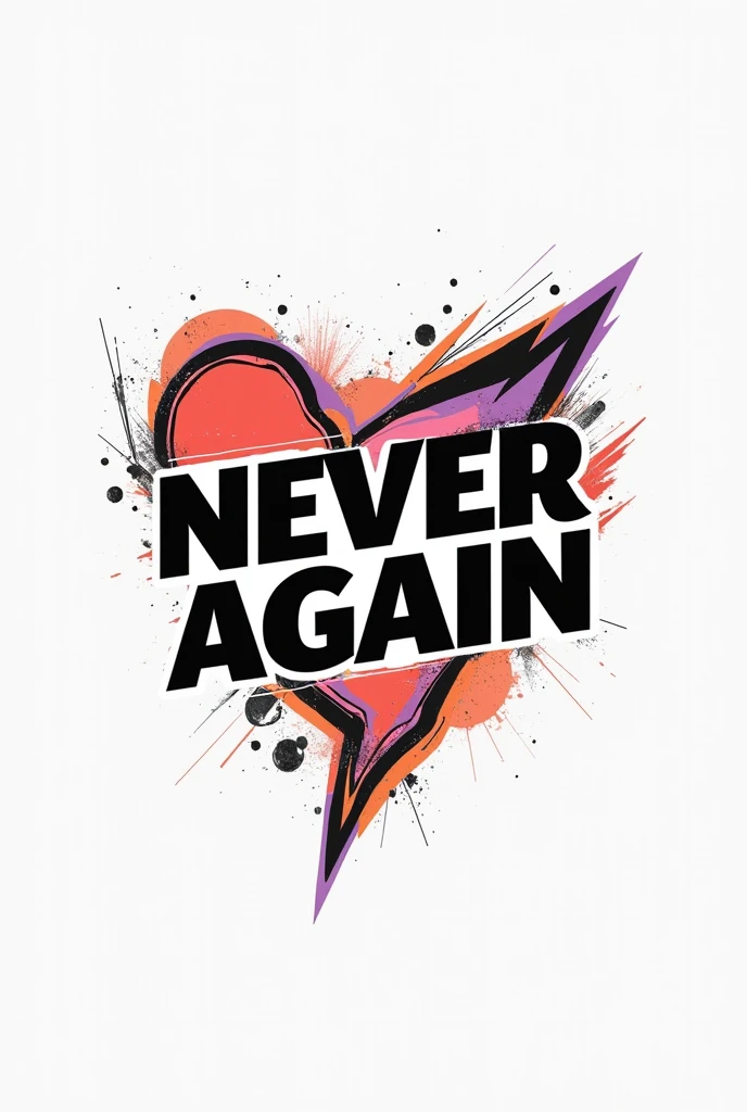 General a logo for a clothing brand exclusively for young people with the phrase NeverAgain 
