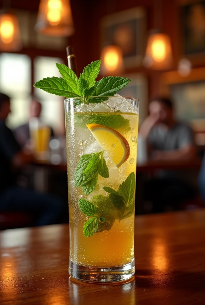 Mojito in a pub bar