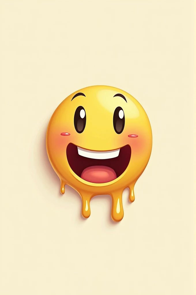 Quiero que genere una carita feliz simple derritiendose