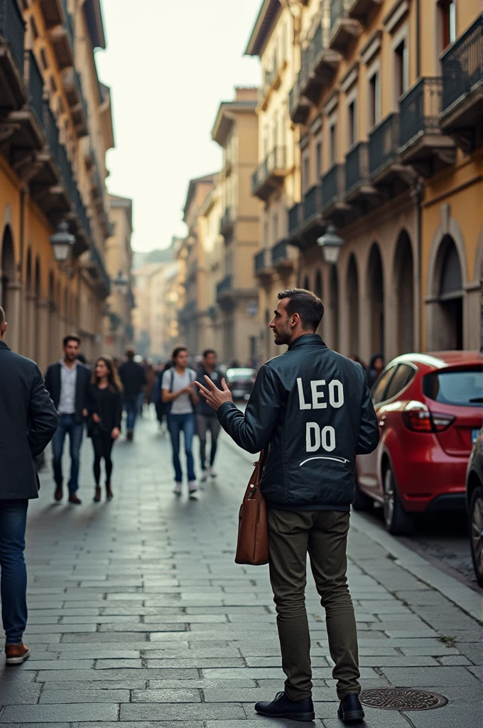 Writing on the street saying : Leo do Corsa