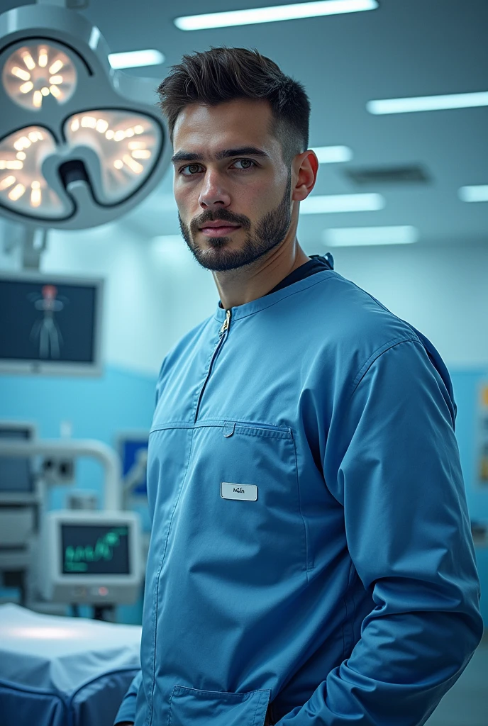 Generate a wallpaper to a man who is going to be maxillofacial surgeon
