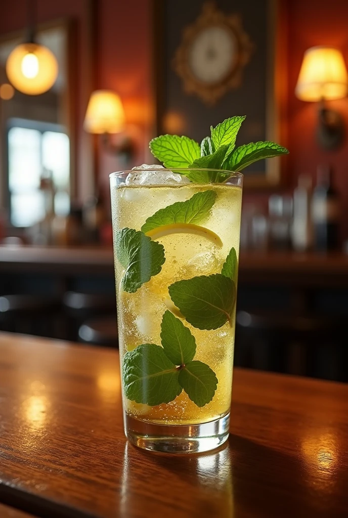 Mojito in a pub bar