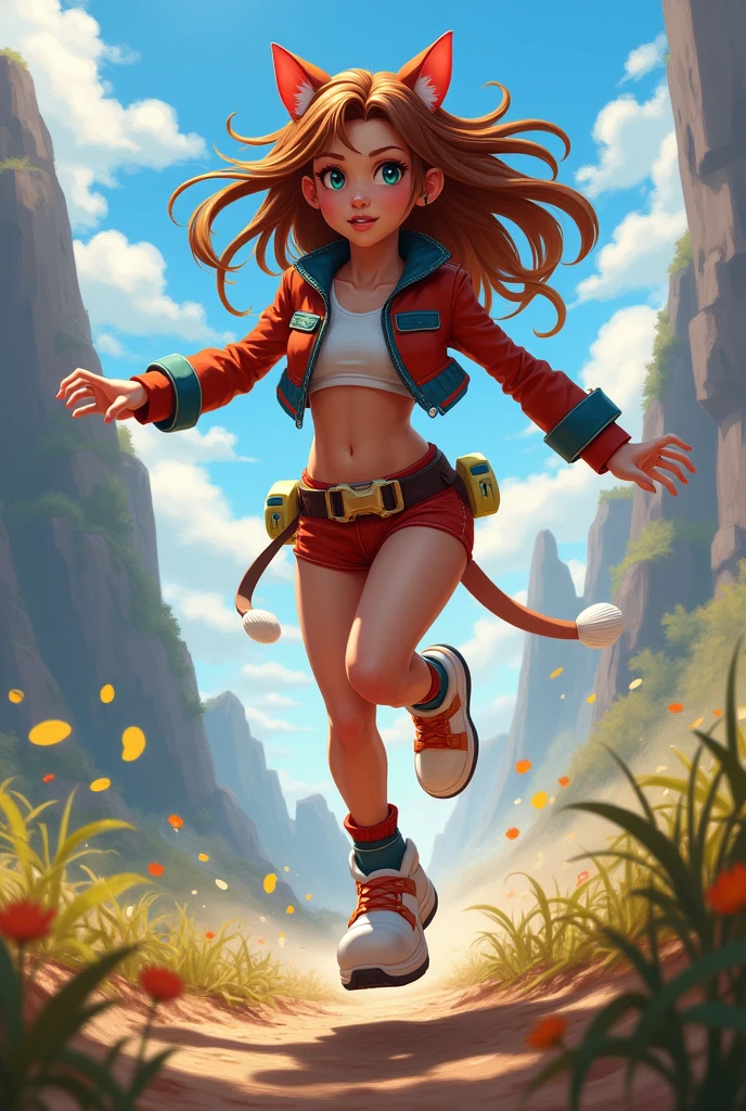 Sonic oc female Brown hair