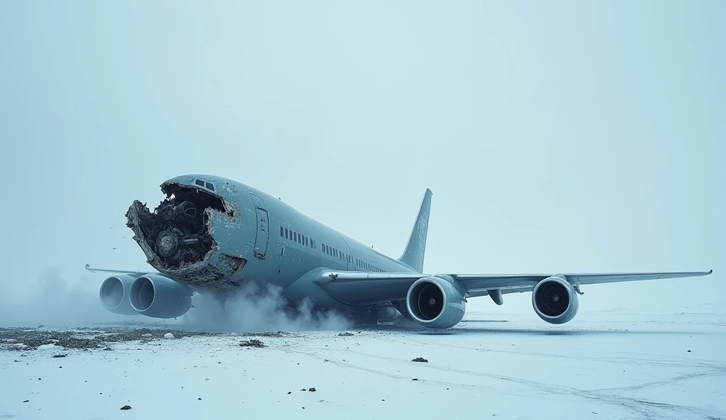 Destroy air plean on the ice