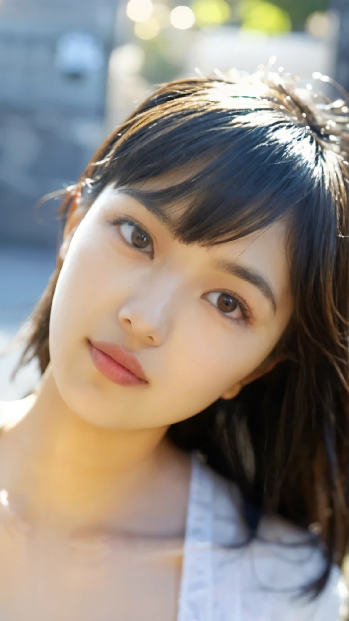 Memory correction:255, Everything modern:1.66, Cute Japanese Women Photos, smile:1.78, 20-year-old, Oil for straight, one-length hair&Hair balm:1.55, (photo Realistic:1.4), (hyper Realistic:1.4), (Realistic:1.3), (Smoother lighting:1.05), (Improving the quality of cinema lighting:0.9), 32K, 1 person,20-year-oldの, Realistic lighting, Backlight, The light shines on your face, Ray Tracing, (Bright light:1.2), (Improvement of quality:1.4), (Highest quality Realistic textured skin:1.4), fine grain, Detailed face,(smile:0), (Emphasis on face close-up:1.3), (Enhances the beauty of skin texture:1.1),((Extremely precise and accurate anatomy:1.0)), (Enhances the beauty of skin texture:1.1), Clean and glowing skin, mesh, thin:1.2, (Realistic:1.3), Realisticなライティング, (Smoother lighting:1.05), 32K, One Japanese woman, fine grain, Detailed face, (Film Grain:1.1),(Accentuates body lines:1.1), High resolution, Natural look, Kind eyes, Improves hair quality, Delicate light and shadow, Transparent muscles, Graceful pose, Beautiful Eyes, Sharp details, Soft light reflection, Beautiful contours, Delicate skin tone, Fine hair texture,Cute Japanese Women Photos,