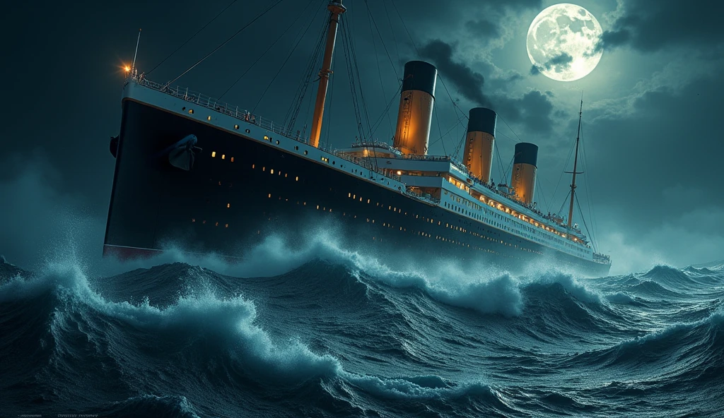 Titanic destroy in sea 