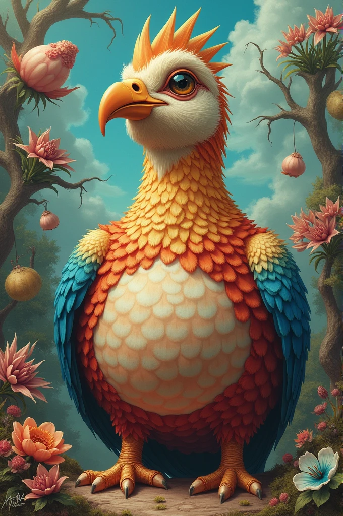 bird, with huge testicles