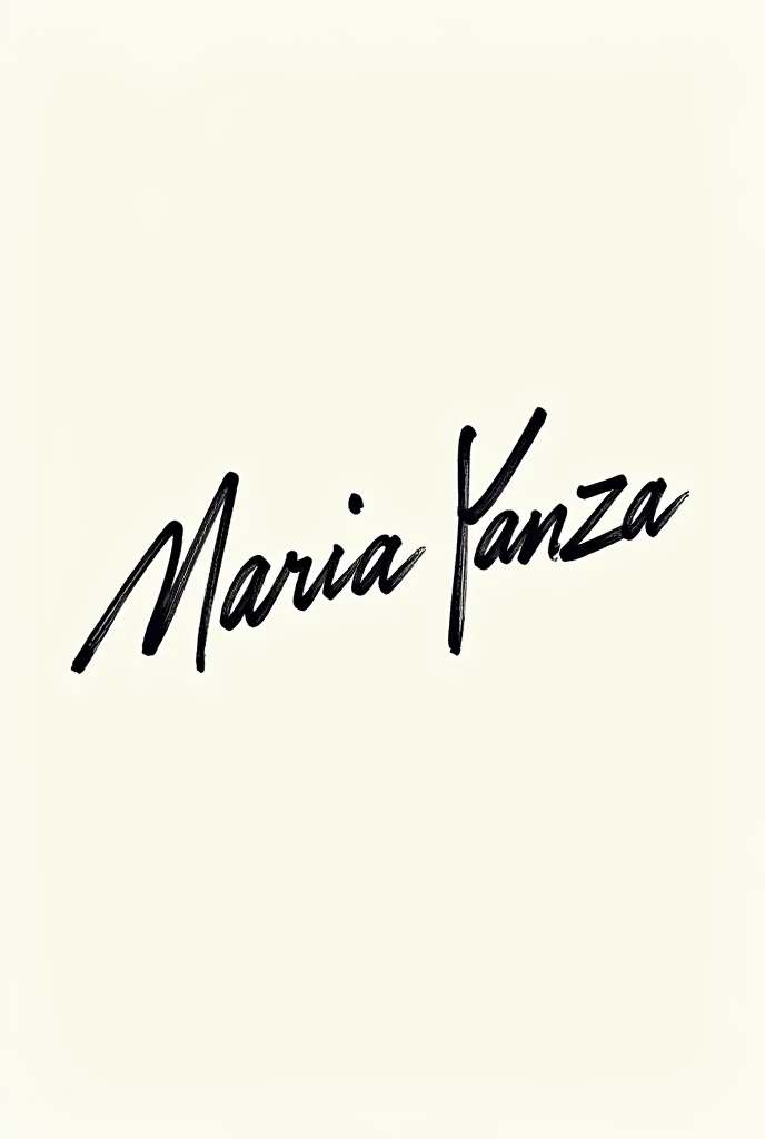 A signature with the name Maria Yanza, that is, with scribbles