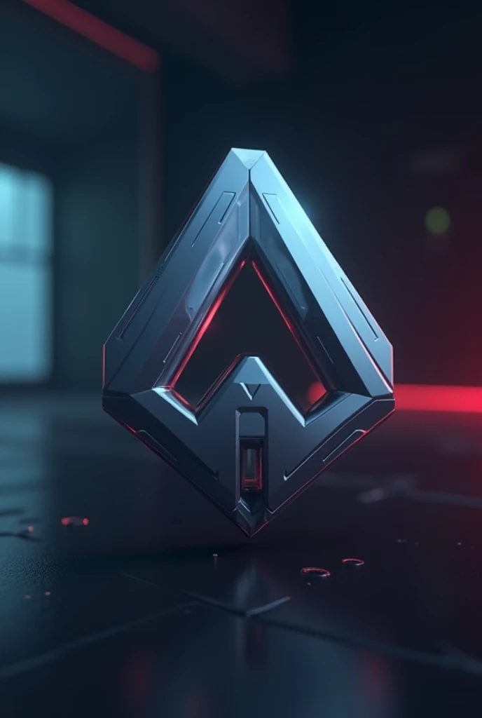 Create a 3D gym logo in a futuristic way with a blurred background