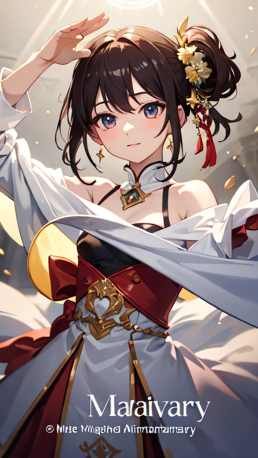 ((Highest quality)), ((masterpiece)), (detailed), One person, Almond Eye,Anniversary Light、A light in my heart, I can&#39;t forget it、That moment ,engraved in notebook、Proof of Love,Forever、forever,  **Memories in my heart, forever shining bright**,Close up of face