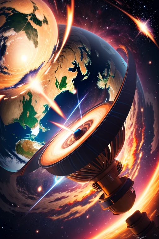 Planet Earth spinning 
