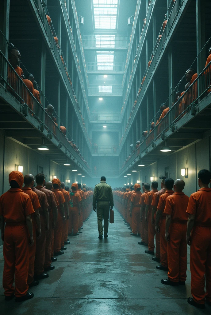 Which is an image that refers to the positive and negative points of artificial intelligence with the penitentiary system 