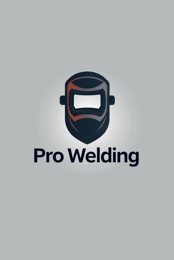 Minimalist logo, name pro welding, welder mask