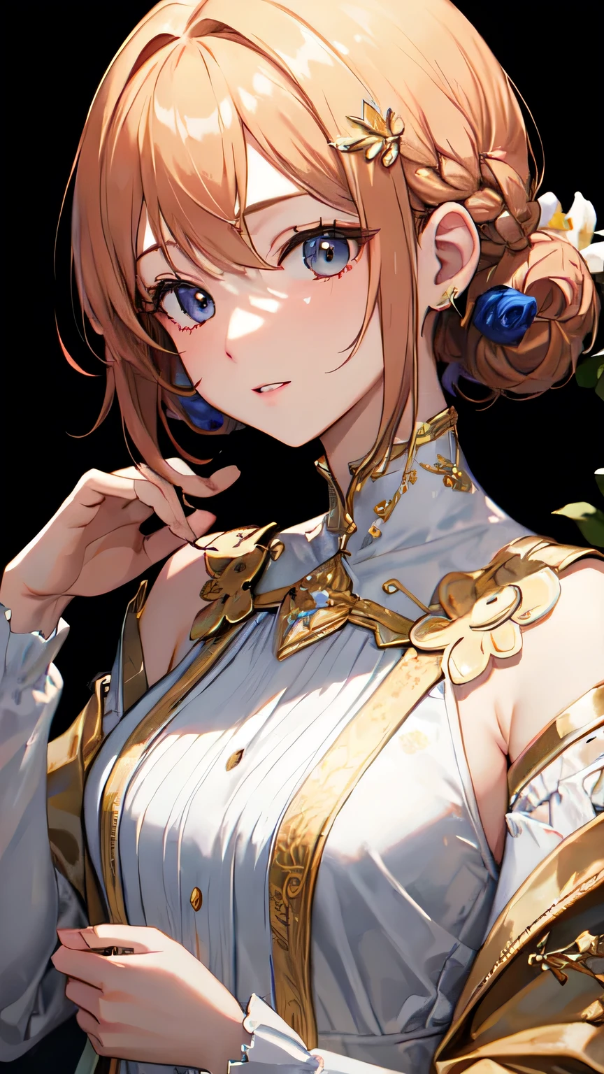 ((Highest quality)), ((masterpiece)), (detailed), One person, Almond Eye,Anniversary Light、A light in my heart, I can't forget it、That moment, engraved in notebook、Proof of Love, Forever、forever, **Memories in my heart, forever shining bright**,Close up of face