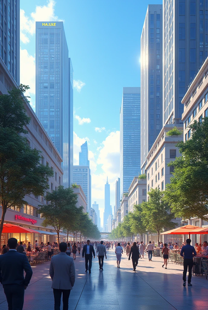 Modern city center