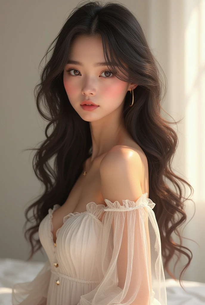 beautiful girl,cute,white skin,Beautiful figure,long hair,full body,