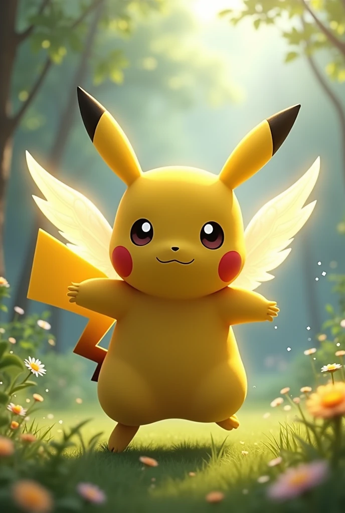 Crea a pikachu con alas