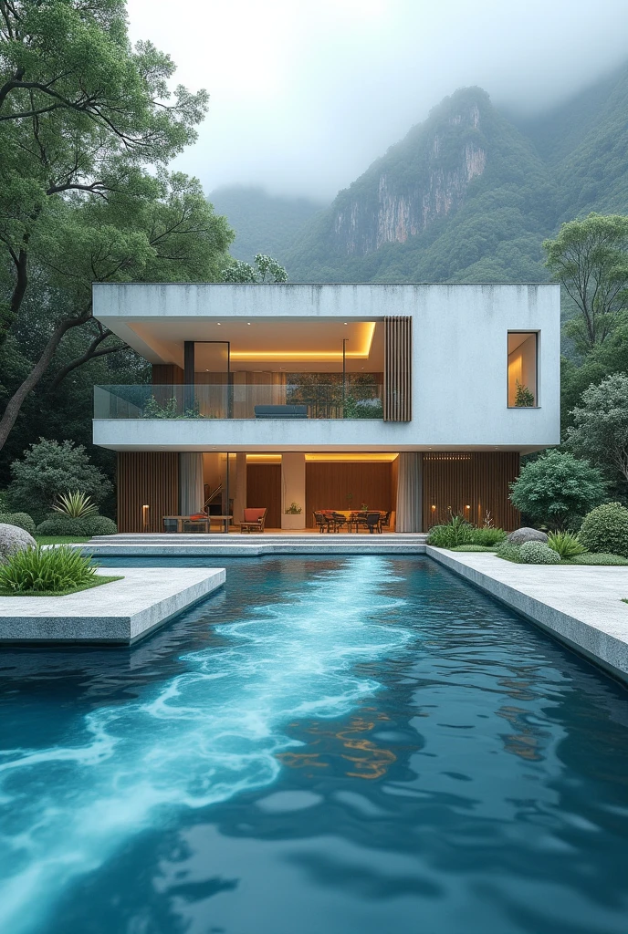 Imagine a house with an architectural model of One Hour of Water