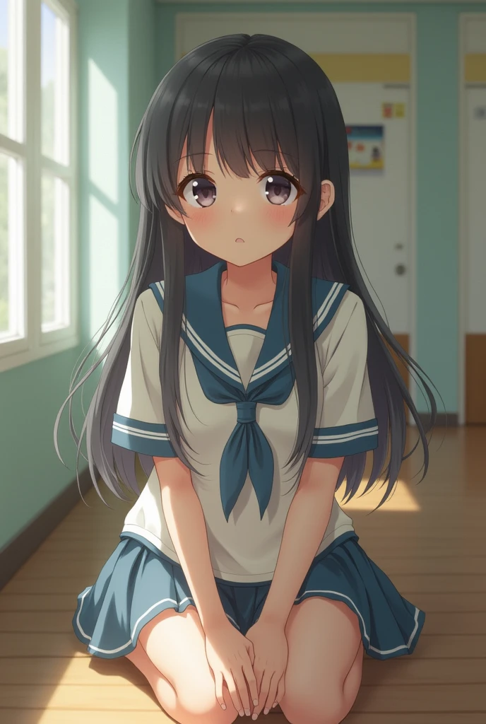 Naked Japanese beautiful elementary school girl
