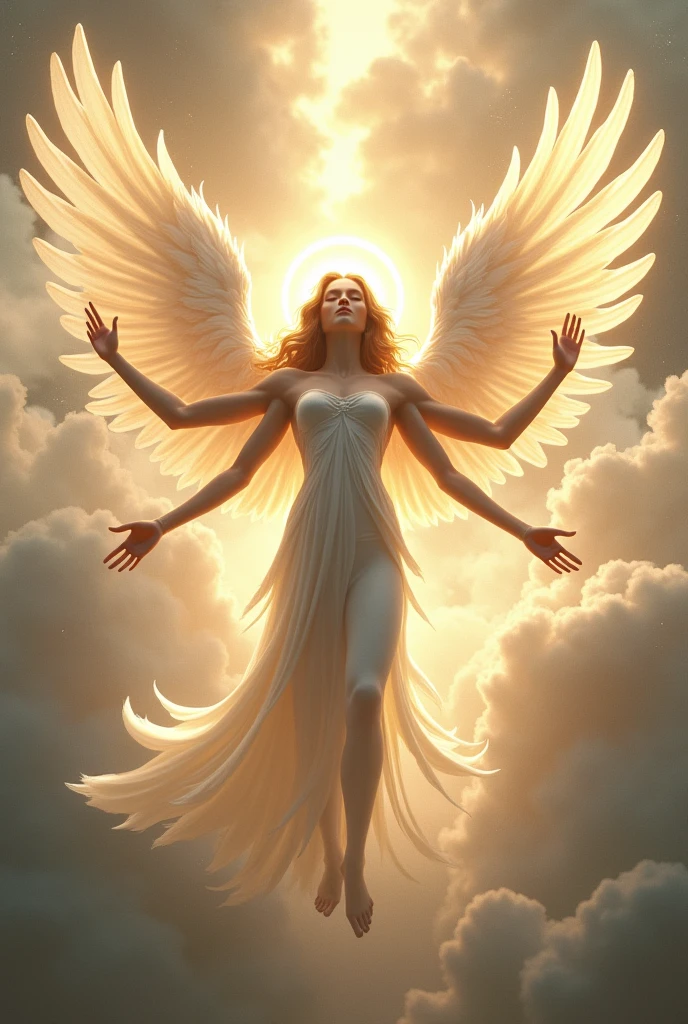 Create an angel with 4 arms 

