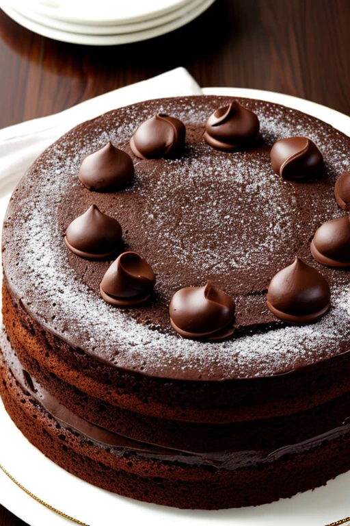 elegant vintage chocolate cake