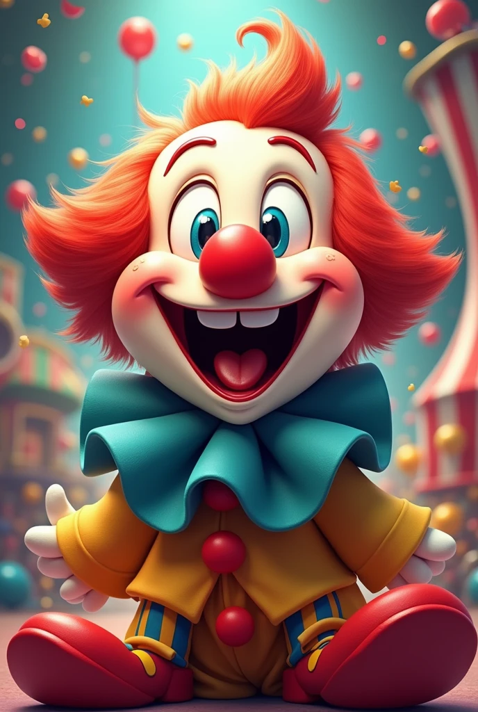 Make a clown smile a lot