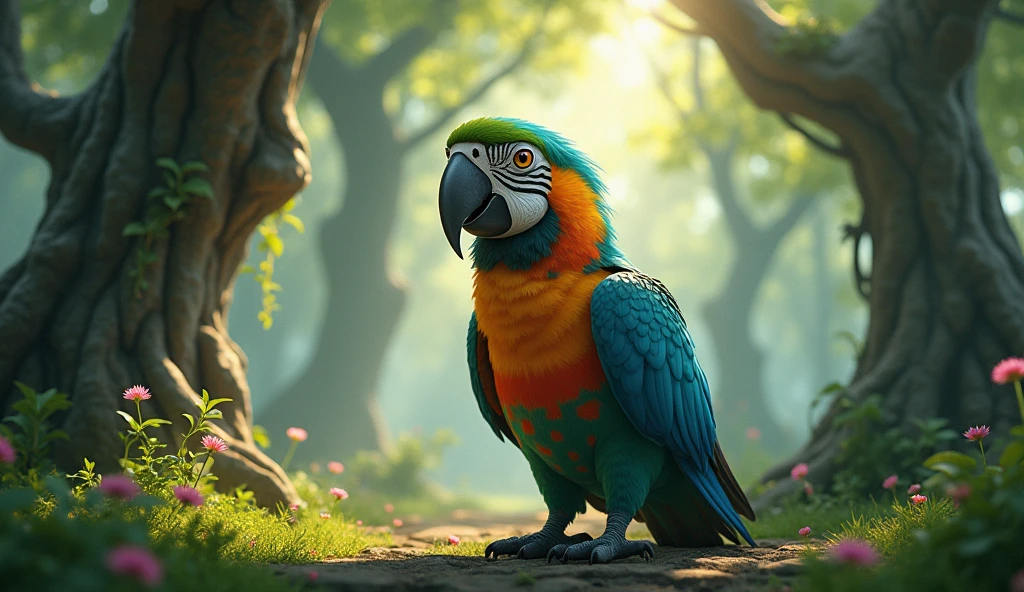 I’m a magical parrot,” says maya the bird replied. “I’ve lived in this forest for hundreds of years. But now, I need your help.