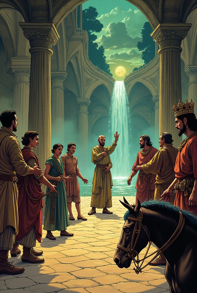 COMIC IN SPANISH ABOUT THE STORY OF LIFE IS A DREAM BY PEDRO CALDERON DE LA BARCA, 6 VIGNETTES, IN EACH VIGNETTE THERE SHOULD BE IMAGES OF THE STORY FROM HOW IT BEGINS TO HOW IT ENDS AND IN EACH VIGNETTE THERE SHOULD BE AN IMPORTANT SITUATION AS THE STORY PROGRESSES, WITH THE CHARACTERS' DIALOGUES IN SPANISH