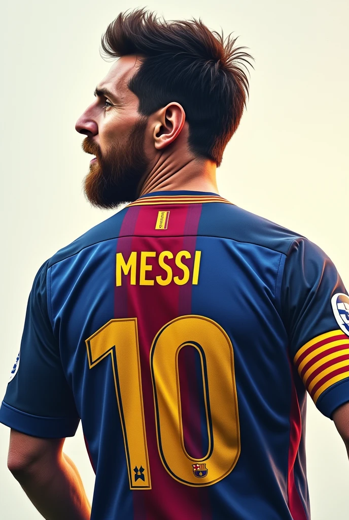 Make the Barcelona player Messi with the number 10 and the name Alex and below the INSANE FC number that can be seen on the back
