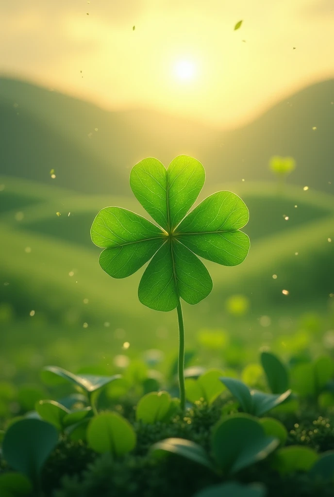 As a background with an animated four-leaf clover top shot