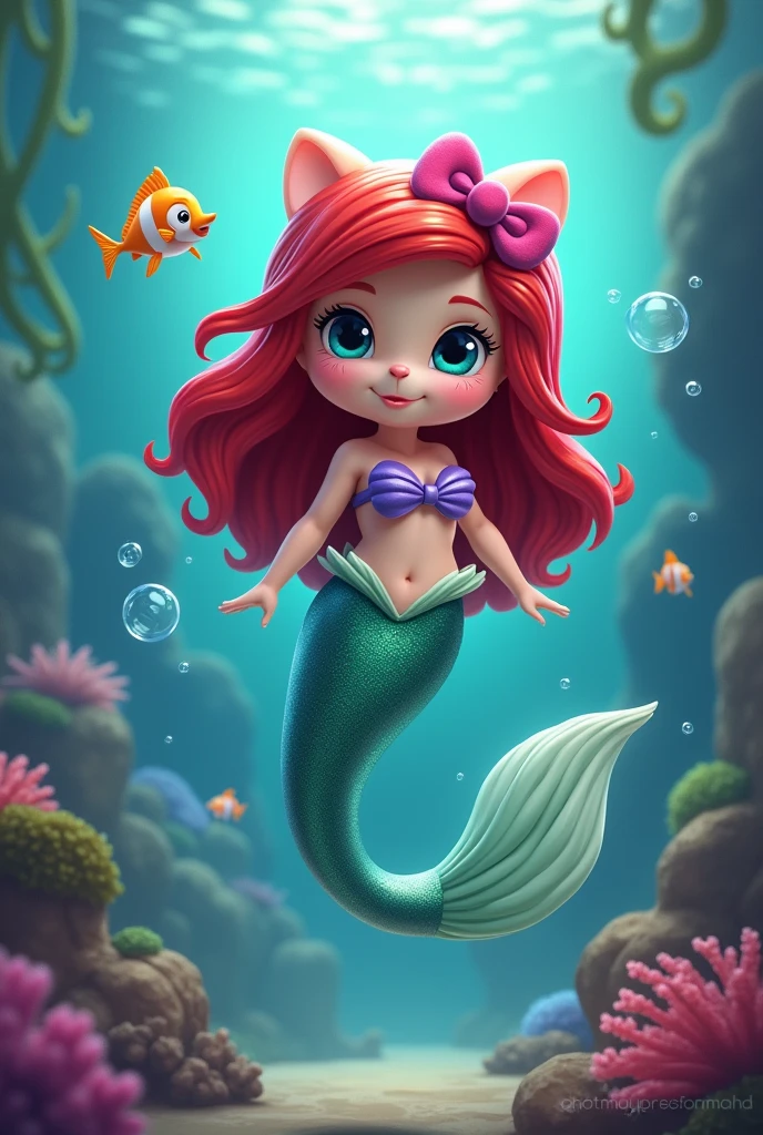 The Mermaid Ariel sl style Hello Kitty real