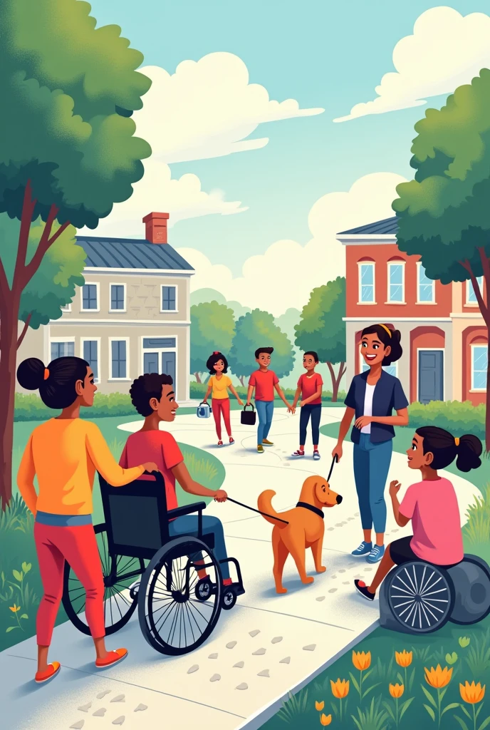 A pamphlet for a community campaign for wheelchair users and the blind