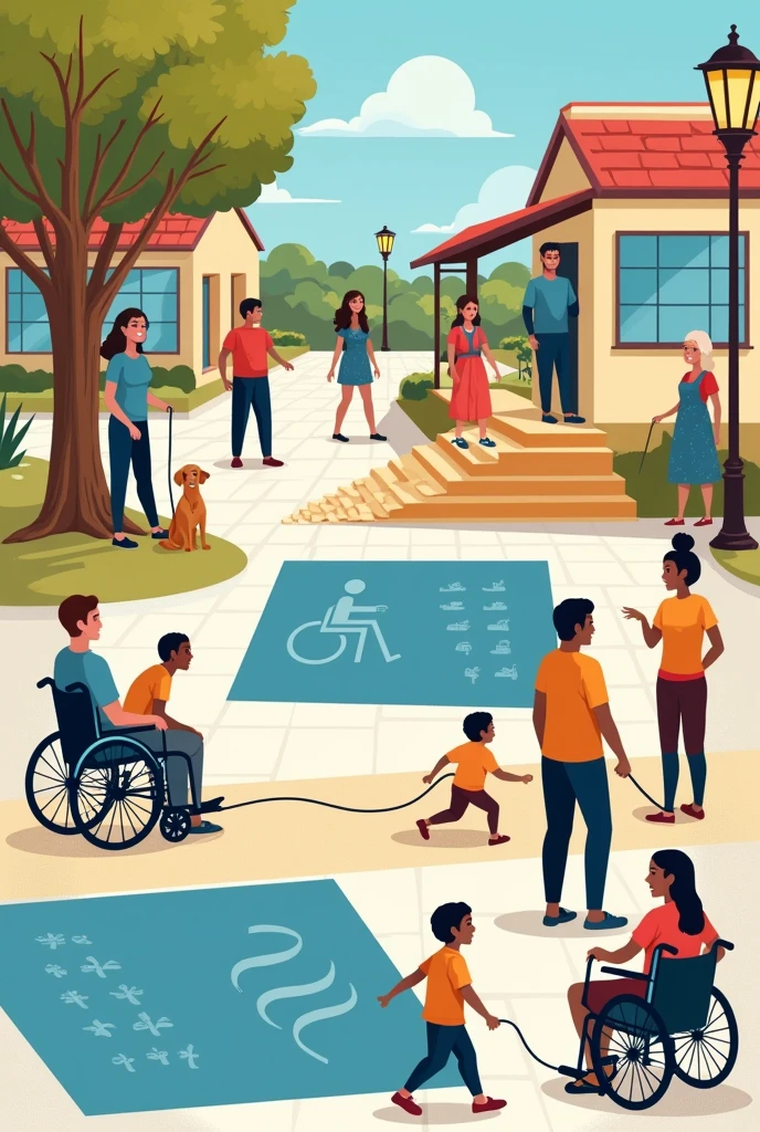 A pamphlet for a community campaign for wheelchair users and the blind