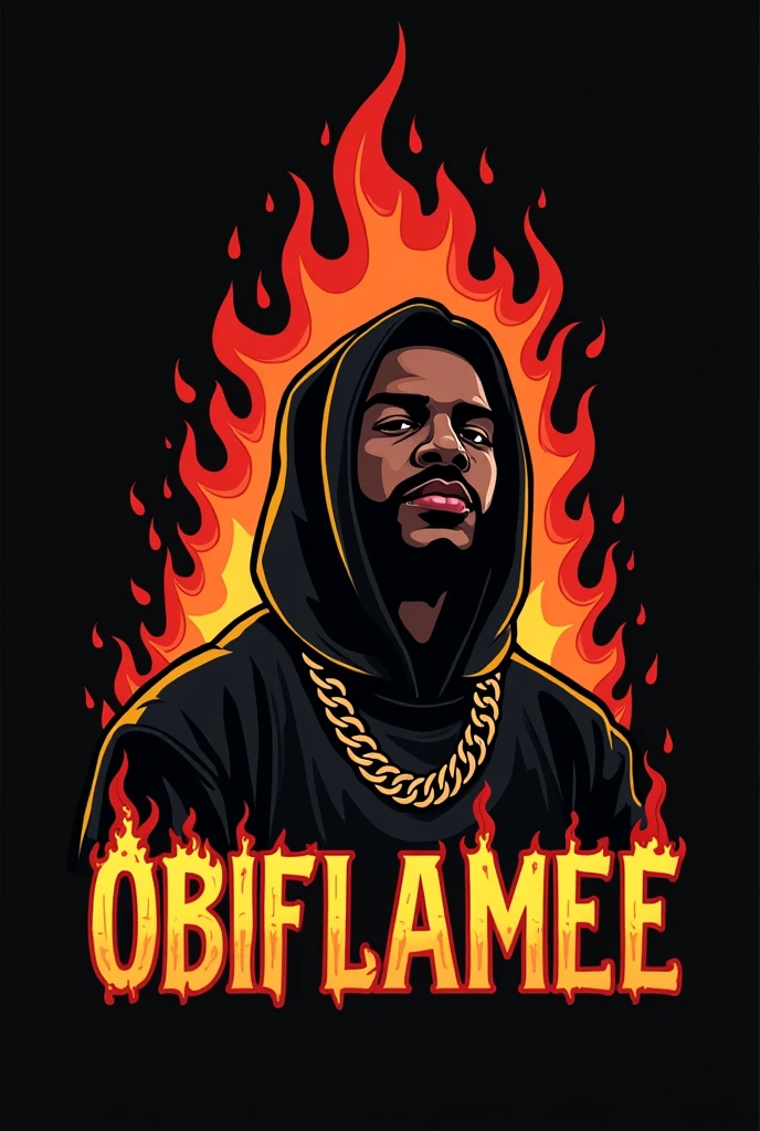 Obiflamee logo
I am a rapper driller I like to get lit, Obi is hot! Both physically and mentally and lyrically. Design me a simple but unforgettable logo 