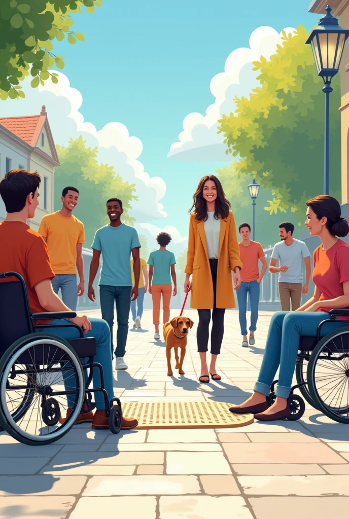 A pamphlet for a community campaign for wheelchair users and the blind