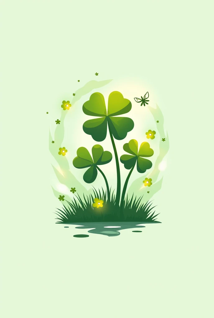I want a logo, It will be called RIFAS LANDINO. The logo design must have some creative touches of clover leaves with some small fireflies that leave a line around the logo., You can also add a horseshoe, that everything combines in a special way