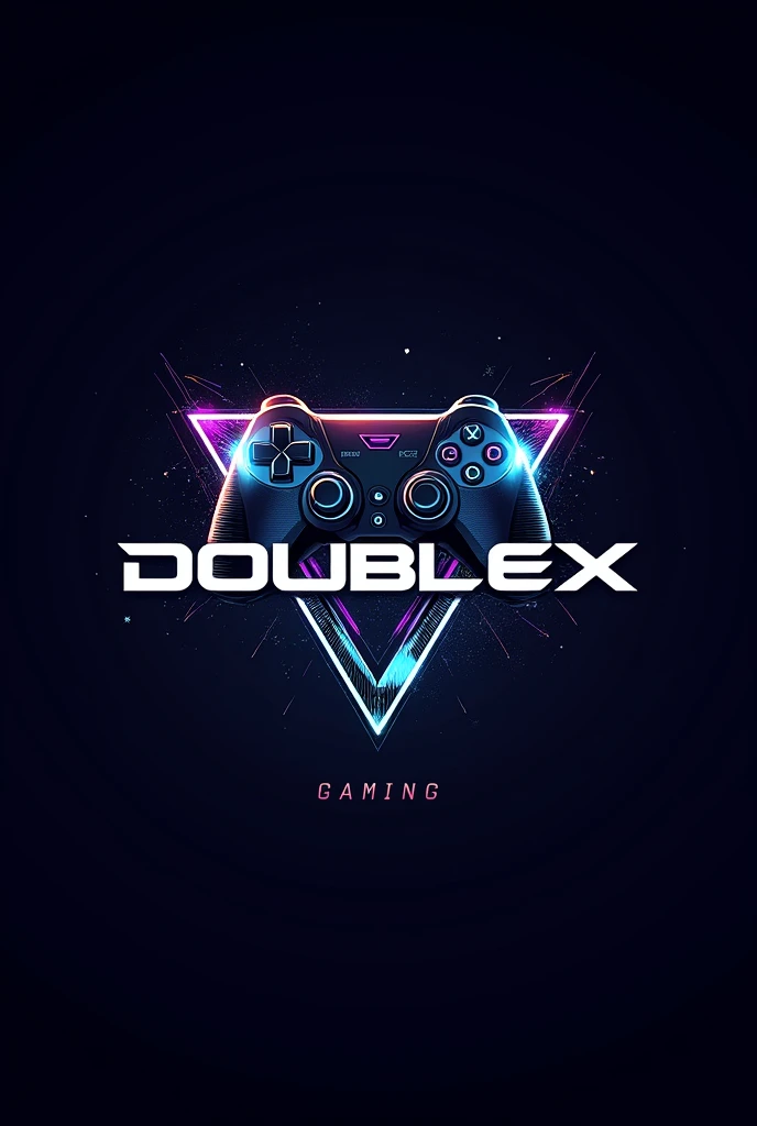 logo image with the name Doublex with some gamer images