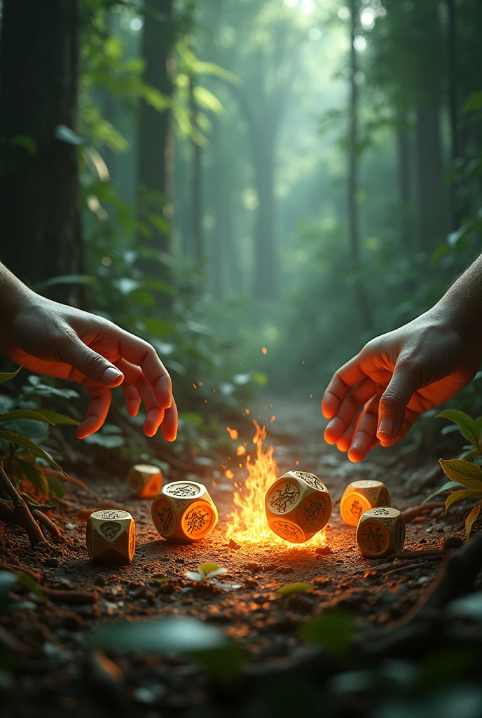 Dice game without people playing With fire and Brazil 
